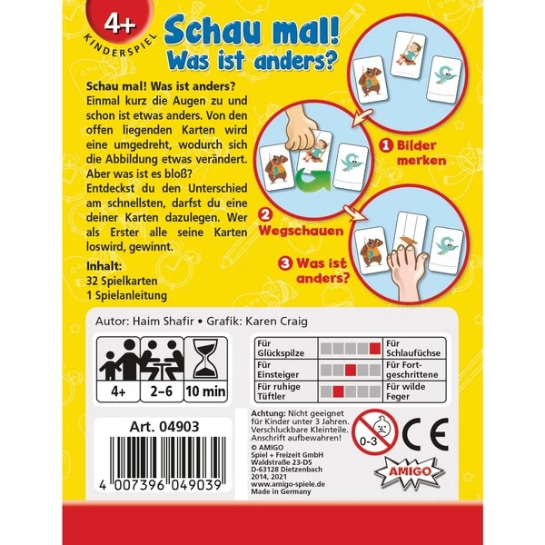 Amigo Schau Mal!, Kartenspiel – Bild 3