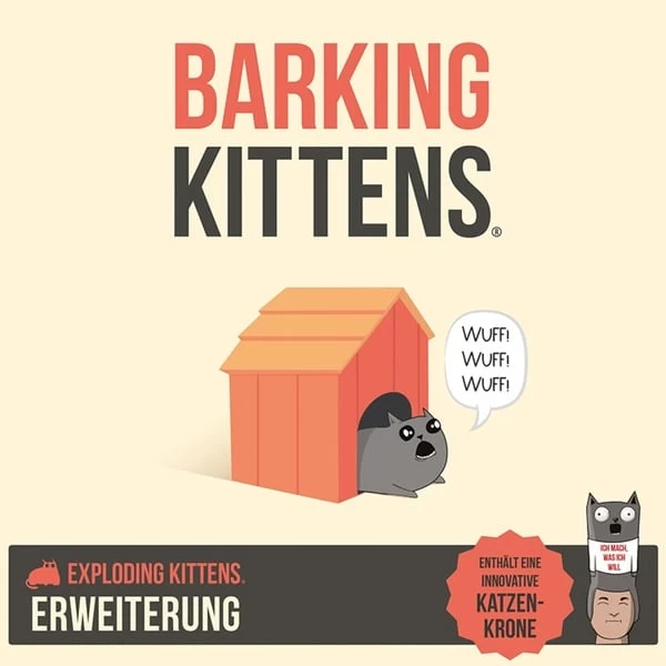 Asmodee Exploding Kittens - Barking Kittens, Kartenspiel – Bild 2