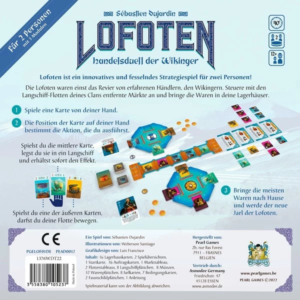 Asmodee Lofoten: Handelsduell Der Wikinger, Brettspiel – Bild 4