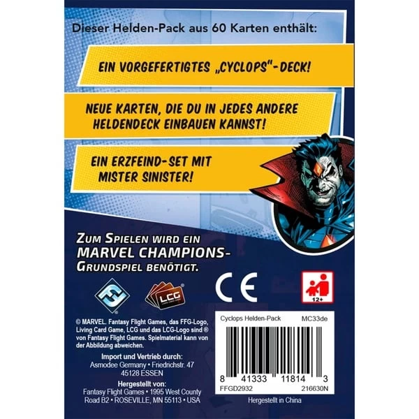 Asmodee Marvel Champions: Das Kartenspiel - Cyclops (Helden-Pack) – Bild 2