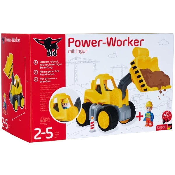 BIG Power-Worker Radlader + Figur, Spielfahrzeug – Bild 2