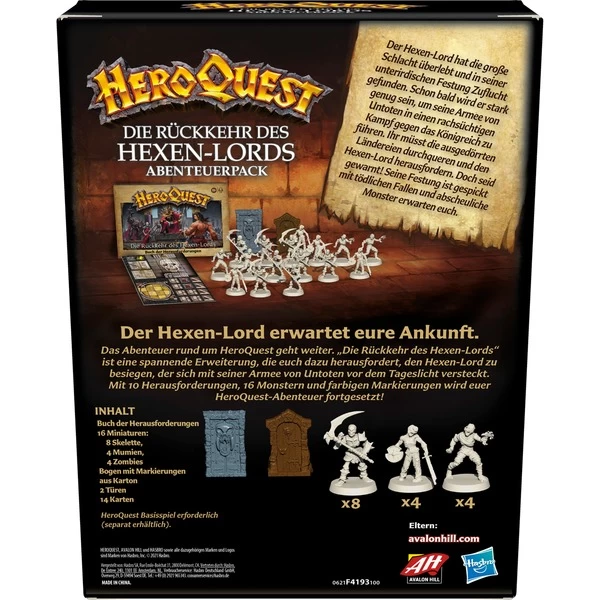 Hasbro Avalon Hill HeroQuest - Die Rückkehr Des Hexen-Lords, Brettspiel – Bild 2