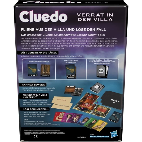 Hasbro Cluedo Verrat In Der Villa, Brettspiel – Bild 4