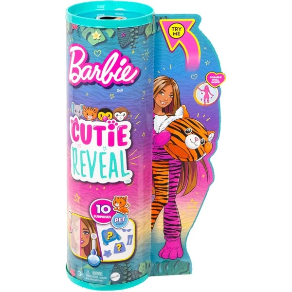 Mattel Barbie Cutie Reveal Dschungel Serie - Tiger, Puppe – Bild 7