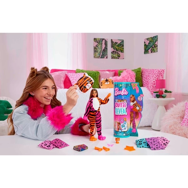 Mattel Barbie Cutie Reveal Dschungel Serie - Tiger, Puppe – Bild 8
