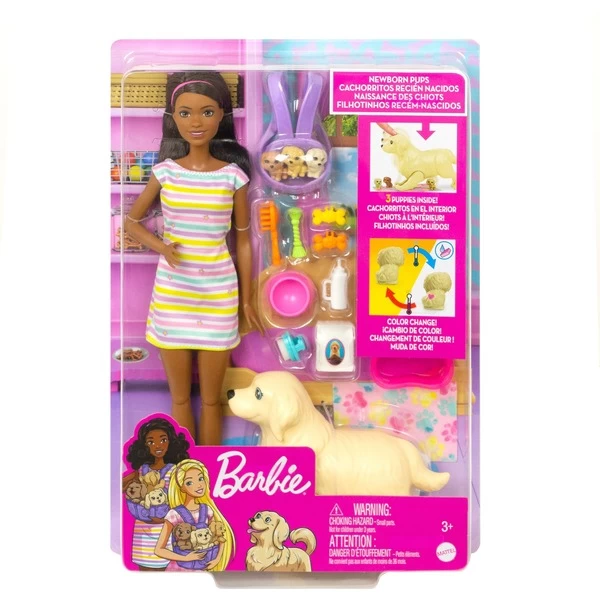Mattel Barbie Puppe (brünett) Mit Hund Und Welpen – Bild 7