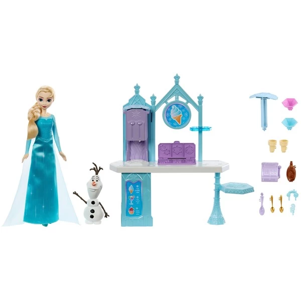 Mattel Disney Die Eiskönigin Elsas Und Olafs Eiscreme-Stand, Kulisse – Bild 2