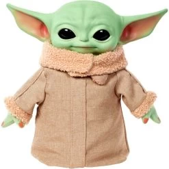 Mattel Star Wars Squeeze & Blink Grogu Funktionsplüsch, Kuscheltier