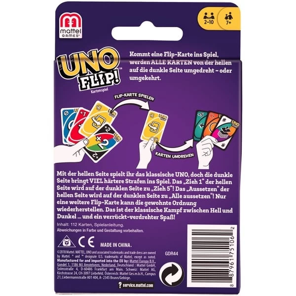 Mattel UNO Flip!, Kartenspiel – Bild 2