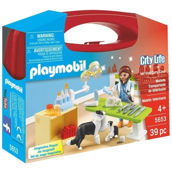PLAYMOBIL 5653 City Life Tierarztpraxis Zum Mitnehmen, Konstruktionsspielzeug