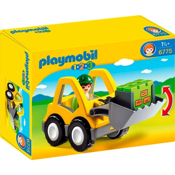 PLAYMOBIL 6775 1.2.3 Radlader, Konstruktionsspielzeug