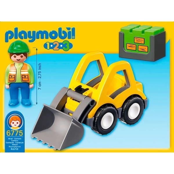 PLAYMOBIL 6775 1.2.3 Radlader, Konstruktionsspielzeug – Bild 2