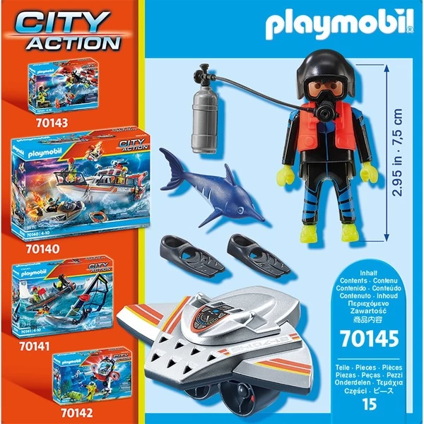 PLAYMOBIL 70145 City Action Seenot: Tauchscooter Im Rettungseinsatz, Konstruktionsspielzeug – Bild 4