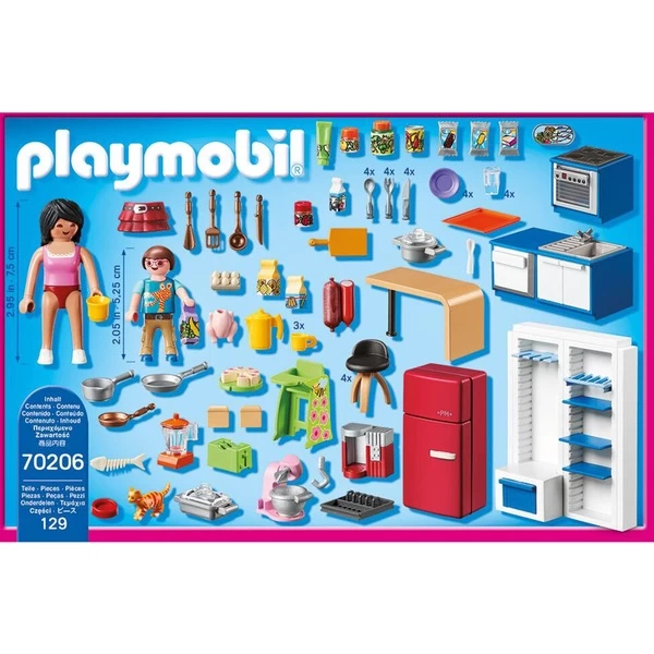 PLAYMOBIL 70206 Dollhouse Familienküche, Konstruktionsspielzeug – Bild 2