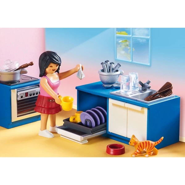 PLAYMOBIL 70206 Dollhouse Familienküche, Konstruktionsspielzeug – Bild 6
