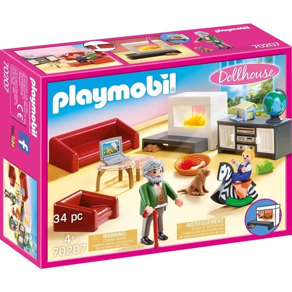 PLAYMOBIL 70207 Dollhouse Gemütliches Wohnzimmer, Konstruktionsspielzeug – Bild 5
