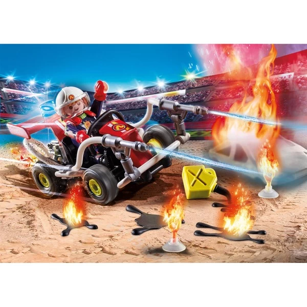 PLAYMOBIL 70554 Stuntshow Feuerwehrkart, Konstruktionsspielzeug – Bild 2