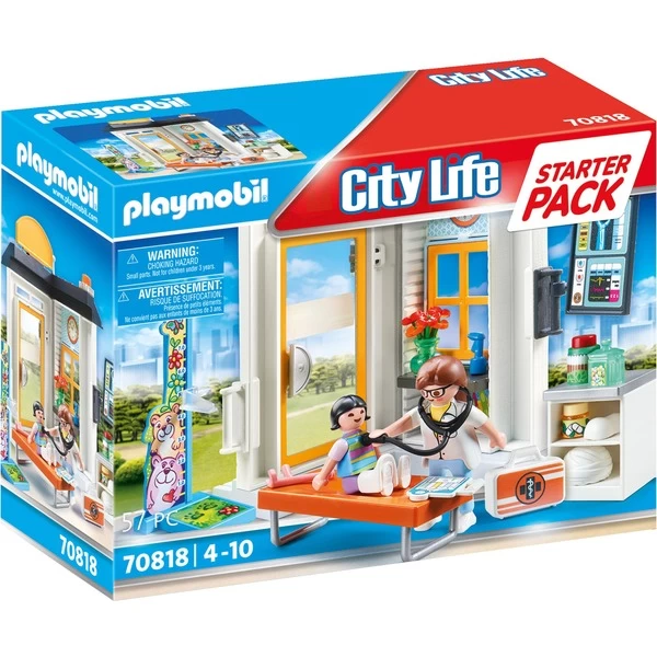 PLAYMOBIL 70818 City Life Starter Pack Kinderärztin, Konstruktionsspielzeug