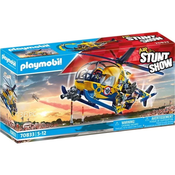 PLAYMOBIL 70833 Air Stuntshow Filmcrew-Helikopter, Konstruktionsspielzeug