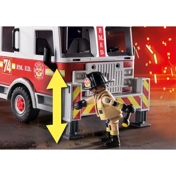 PLAYMOBIL 70935 City Action Feuerwehr-Fahrzeug: US Tower Ladder, Konstruktionsspielzeug – Bild 5