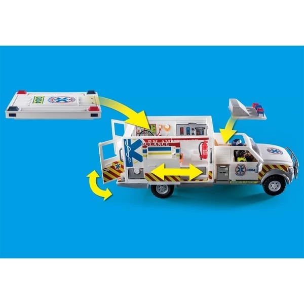 PLAYMOBIL 70936 City Action Rettungs-Fahrzeug: US Ambulance, Konstruktionsspielzeug – Bild 7