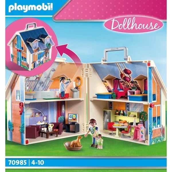 PLAYMOBIL 70985 Dollhouse Mitnehm-Puppenhaus, Konstruktionsspielzeug – Bild 4