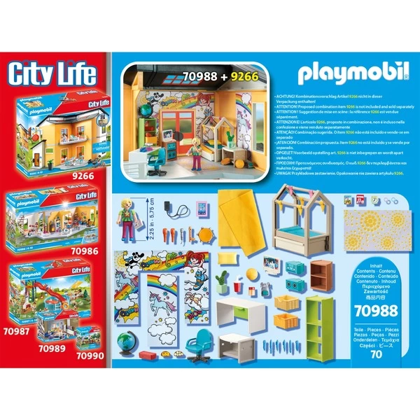 PLAYMOBIL 70988 City Life Jugendzimmer, Konstruktionsspielzeug – Bild 4