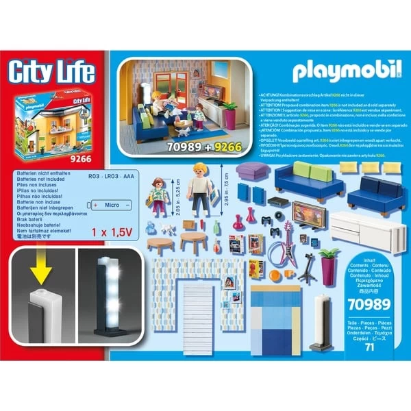PLAYMOBIL 70989 City Life Wohnzimmer, Konstruktionsspielzeug – Bild 5