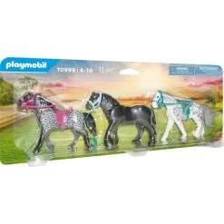 PLAYMOBIL 70999 Country 3 Pferde: Friese, Knabstrupper & Andalusier, Konstruktionsspielzeug