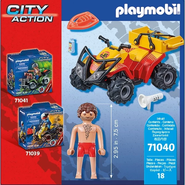 PLAYMOBIL 71040 Rettungsschwimmer-Quad, Konstruktionsspielzeug – Bild 4
