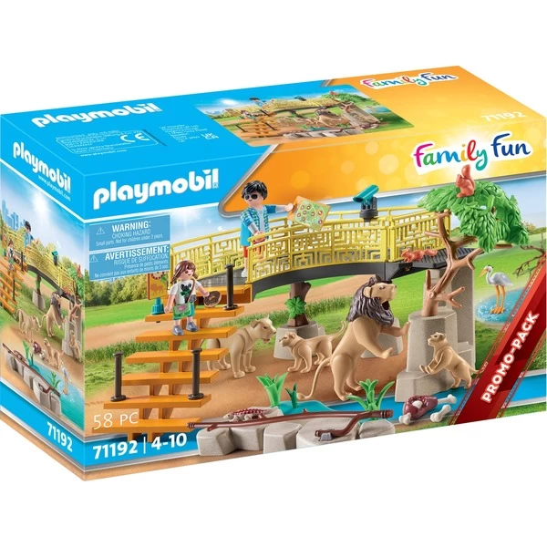 PLAYMOBIL 71192 Family Fun Löwen Im Freigehege, Konstruktionsspielzeug