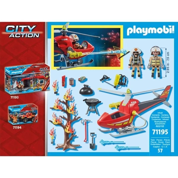 PLAYMOBIL 71195 City Action Feuerwehr-Hubschrauber, Konstruktionsspielzeug – Bild 6