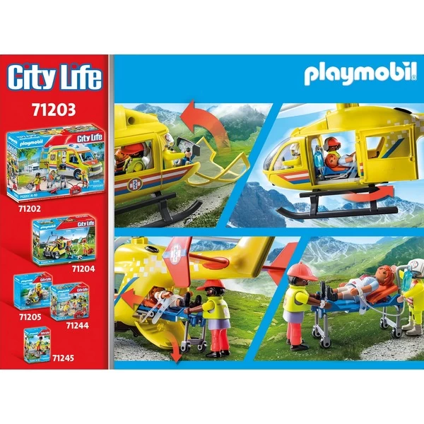 PLAYMOBIL 71203 City Life - Rettungshelikopter, Konstruktionsspielzeug – Bild 6