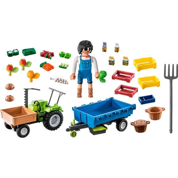 PLAYMOBIL 71249 Traktor Mit Hänger, Konstruktionsspielzeug – Bild 2