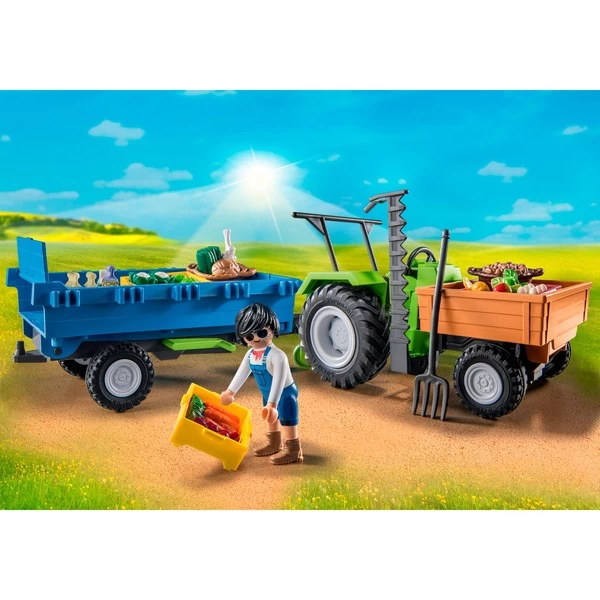 PLAYMOBIL 71249 Traktor Mit Hänger, Konstruktionsspielzeug – Bild 3