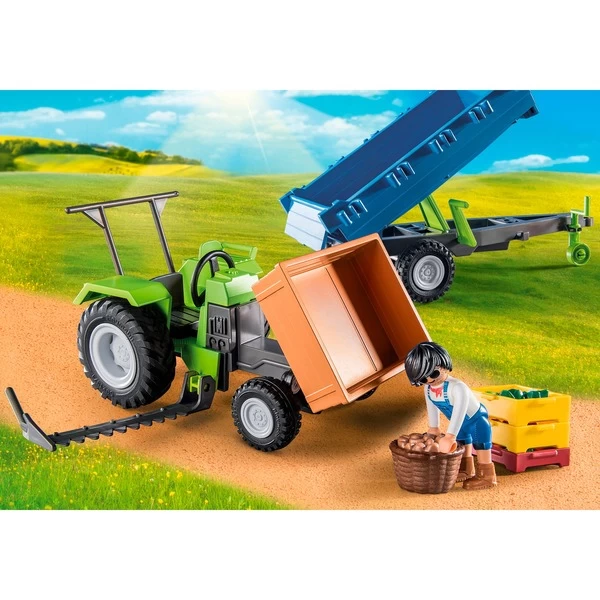 PLAYMOBIL 71249 Traktor Mit Hänger, Konstruktionsspielzeug – Bild 5