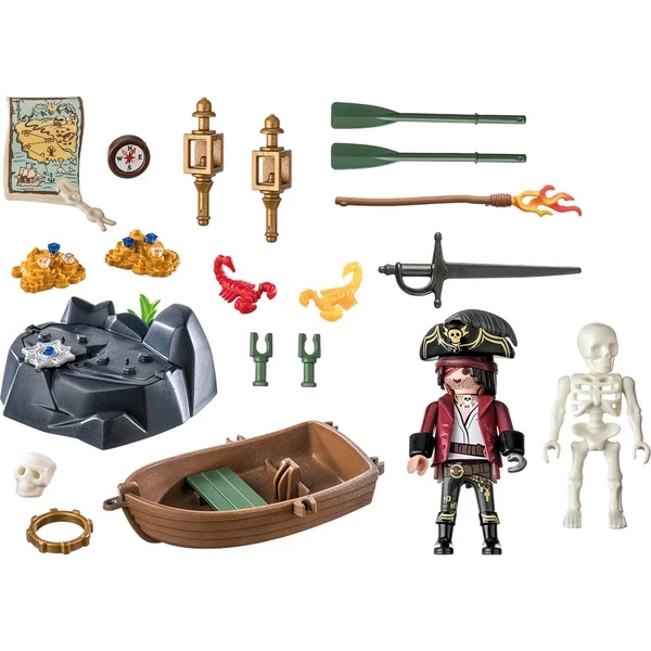 PLAYMOBIL 71254 Pirates Starter Pack Pirat Mit Ruderboot, Konstruktionsspielzeug – Bild 2