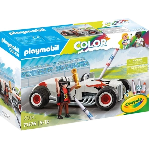 PLAYMOBIL 71376 Color Rennauto, Konstruktionsspielzeug