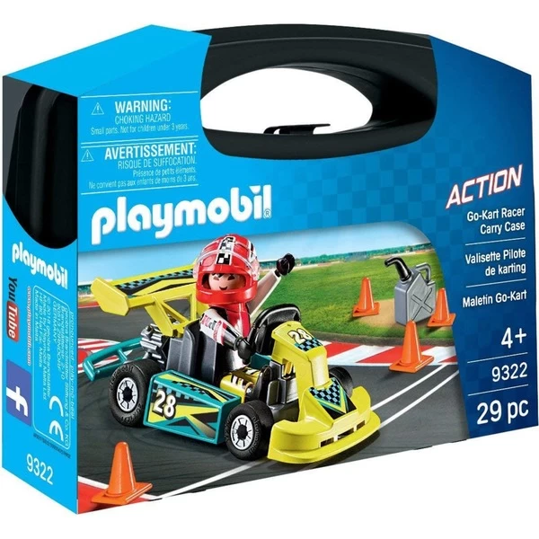 PLAYMOBIL 9322 Action Go-Kart-Rennfahrer Zum Mitnehmen, Konstruktionsspielzeug