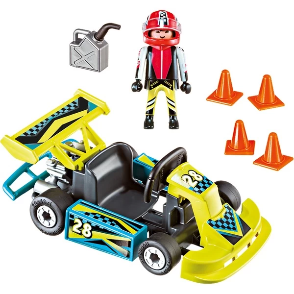 PLAYMOBIL 9322 Action Go-Kart-Rennfahrer Zum Mitnehmen, Konstruktionsspielzeug – Bild 2