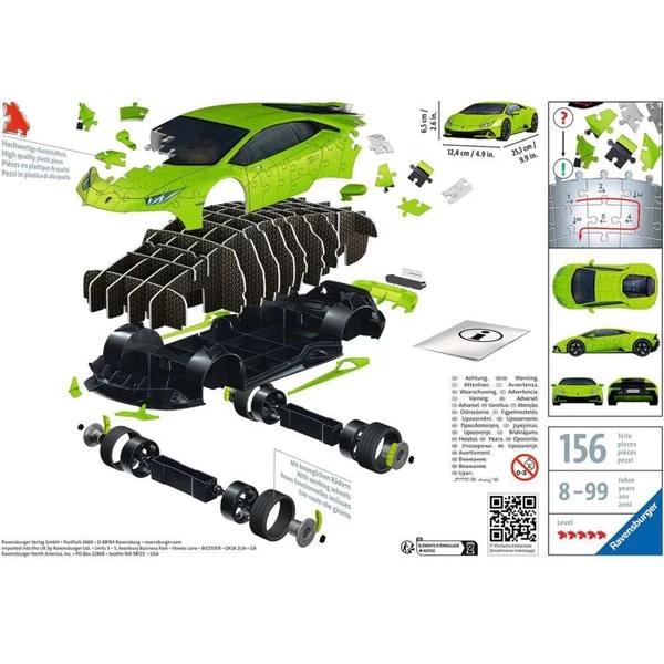 Ravensburger 3D Puzzle Lamborghini Huracán EVO Verde – Bild 2
