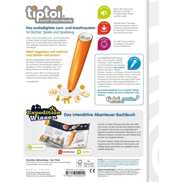 Ravensburger Tiptoi Expedition Wissen: Weltraum, Lernbuch – Bild 2