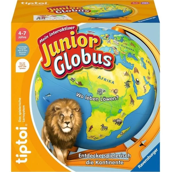 Ravensburger Tiptoi Mein Interaktiver Junior Globus, Lernspaß