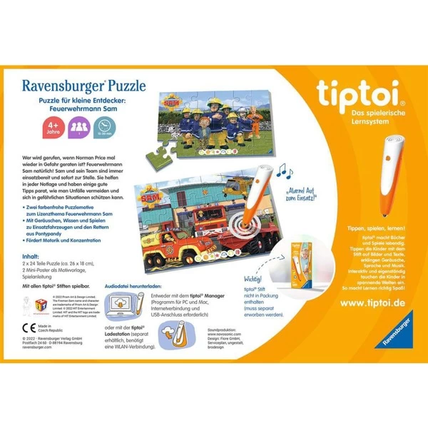 Ravensburger Tiptoi Puzzle Für Kleine Entdecker: Feuerwehrmann Sam – Bild 6