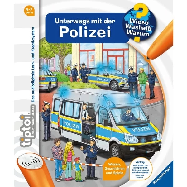 Ravensburger Tiptoi Wieso? Weshalb? Warum? Unterwegs Mit Der Polizei, Lernbuch
