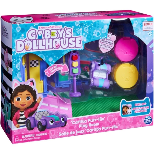 Spin Master Gabby's Dollhouse Deluxe Room – Purr-ific Play Room, Kulisse – Bild 6