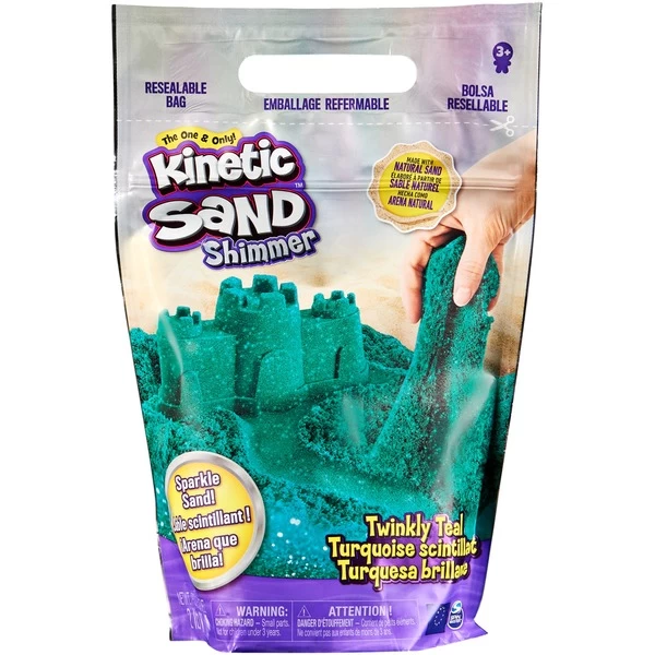 Spin Master Kinetic Sand - Schimmersand Petrol, Spielsand