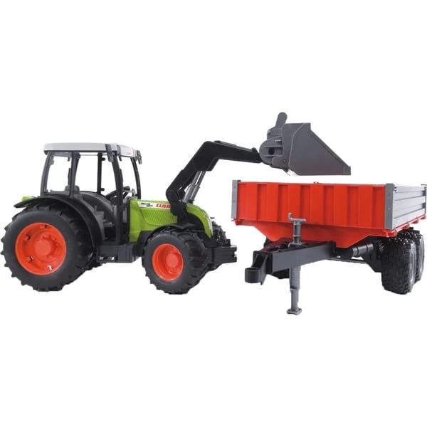 Bruder Claas Nectis 267 F Mit Frontlader Und Bordwandanhänger, Modellfahrzeug – Bild 4